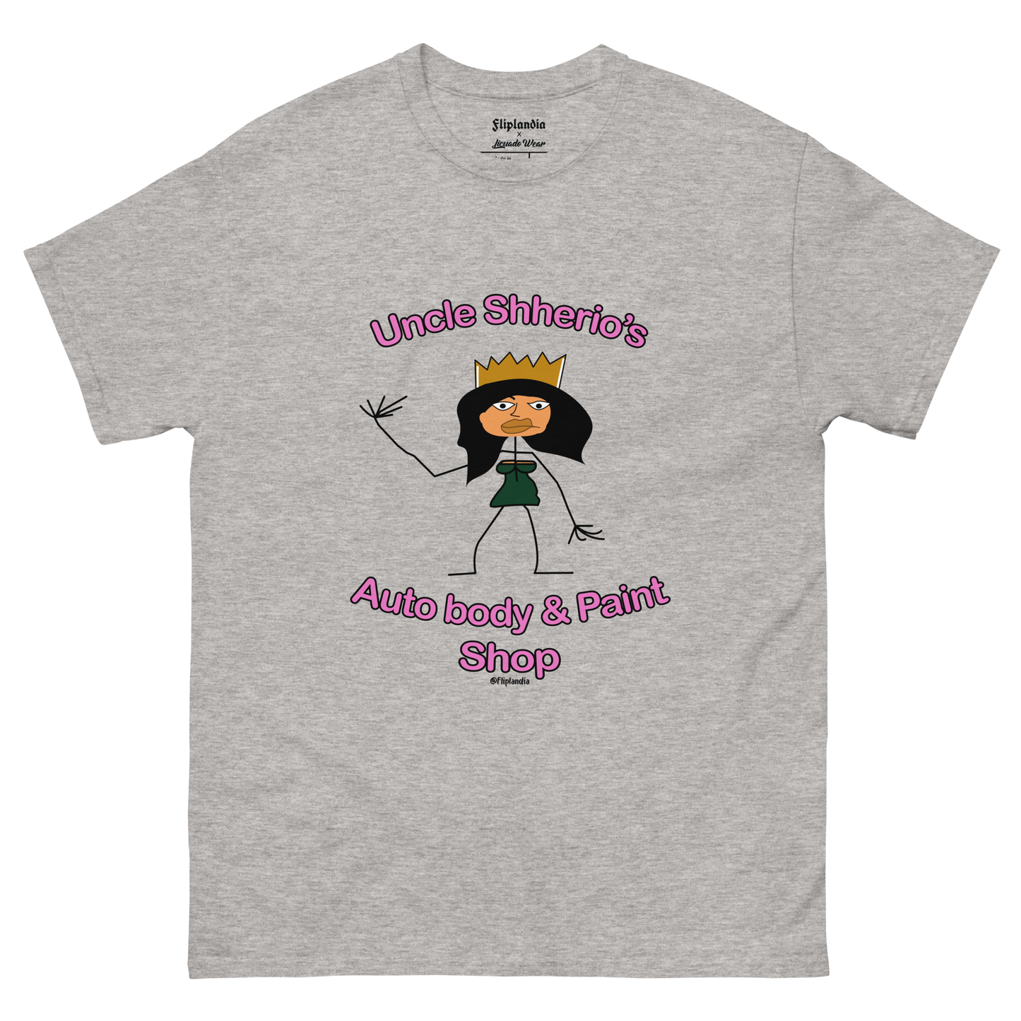 Uncle Shherio's Auto Body Shop (Aztec Princess) - Fliplandia Unisex T-shirt