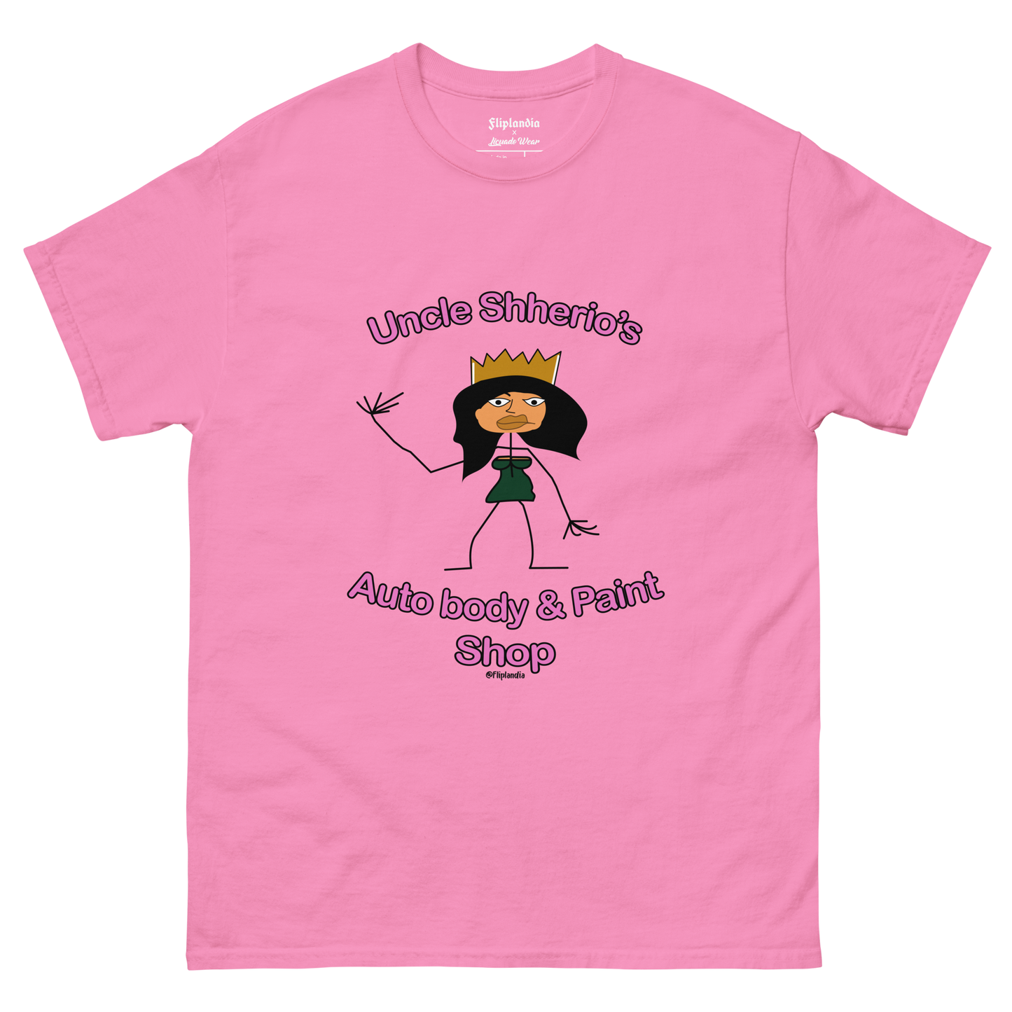 Uncle Shherio's Auto Body Shop (Aztec Princess) - Fliplandia Unisex T-shirt