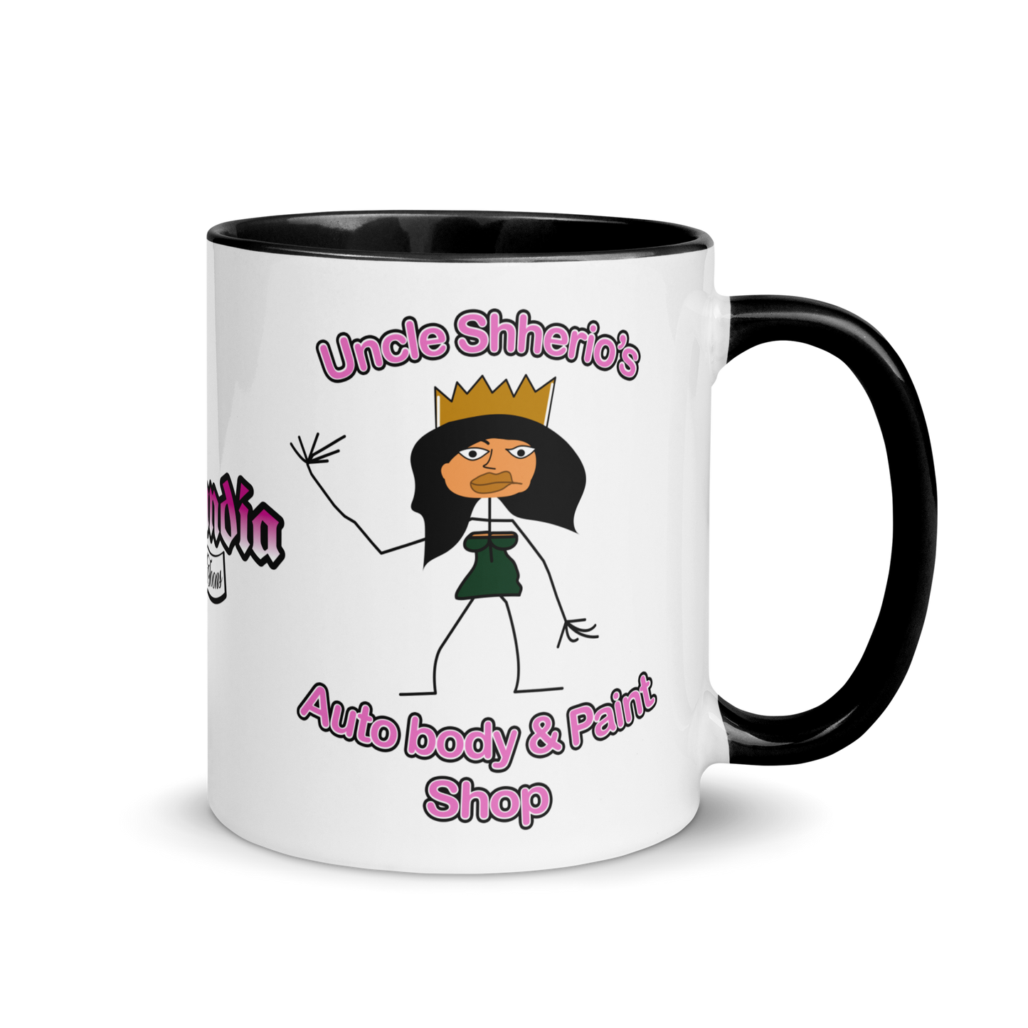 Uncle Shherio's Auto Body Shop (Aztec Princess Hood Art) - Fliplandia Mug