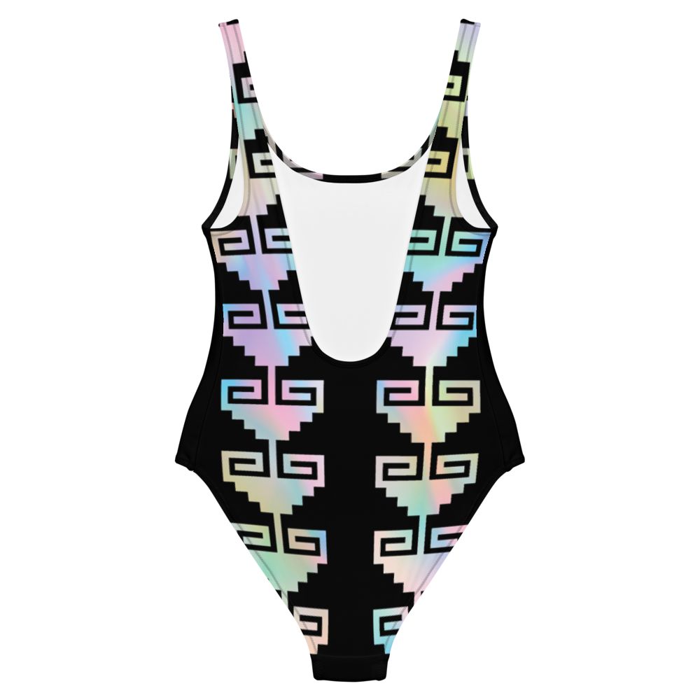 Xicalcoliuhqui, Twisted Gourd (Holographic Colorway) - One-Piece Swimsuit or Bodysuit