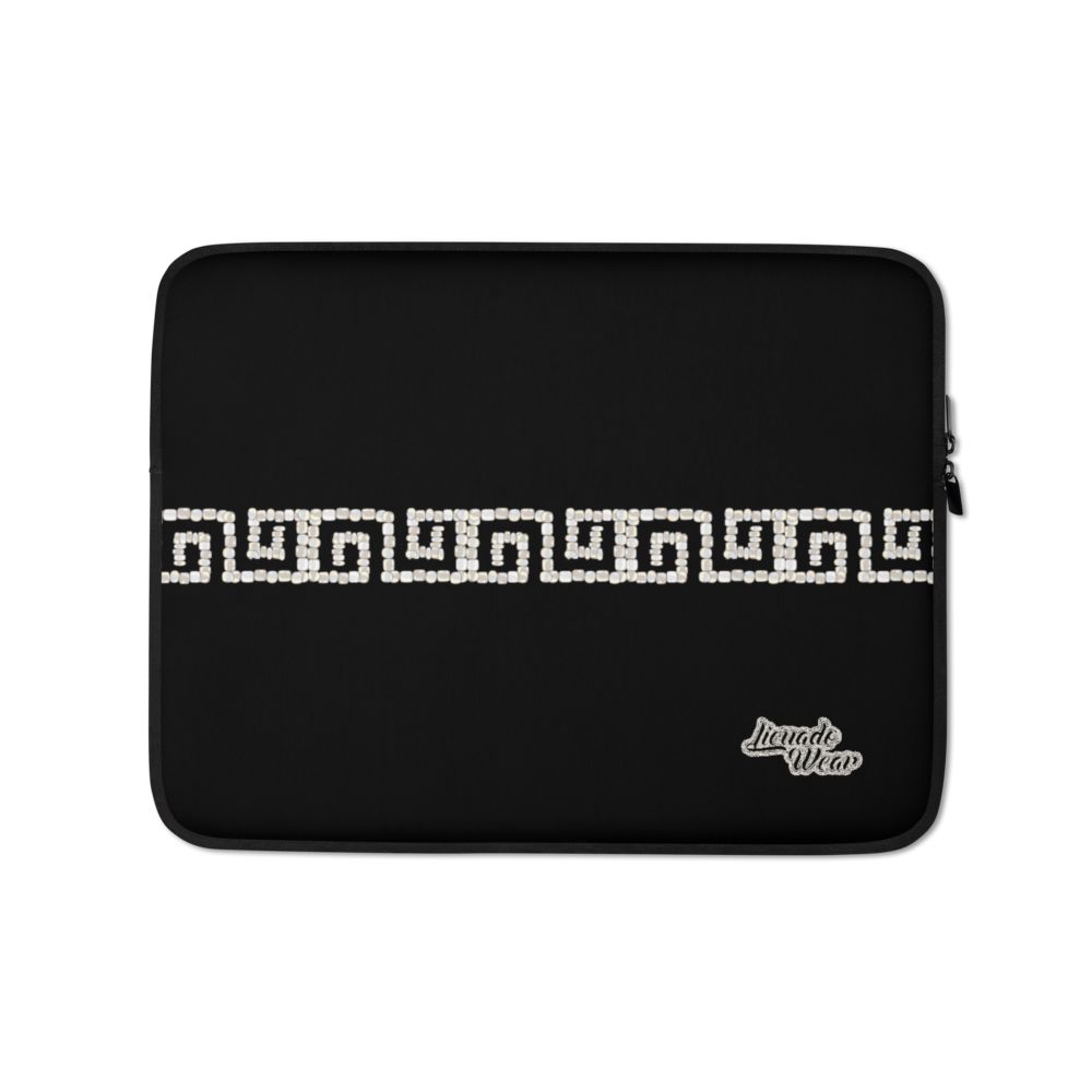 Xicalcoliuqui Stripe in Creme (Digital Beadwork) - Laptop Sleeve
