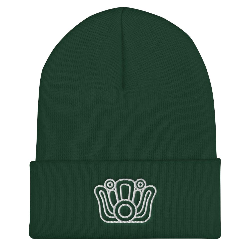 Xochitl (Flower) - Embroidered Cuffed Beanie