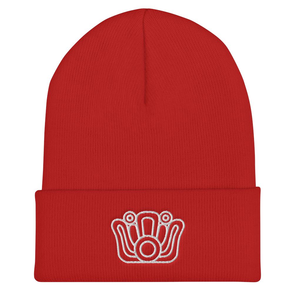 Xochitl (Flower) - Embroidered Cuffed Beanie