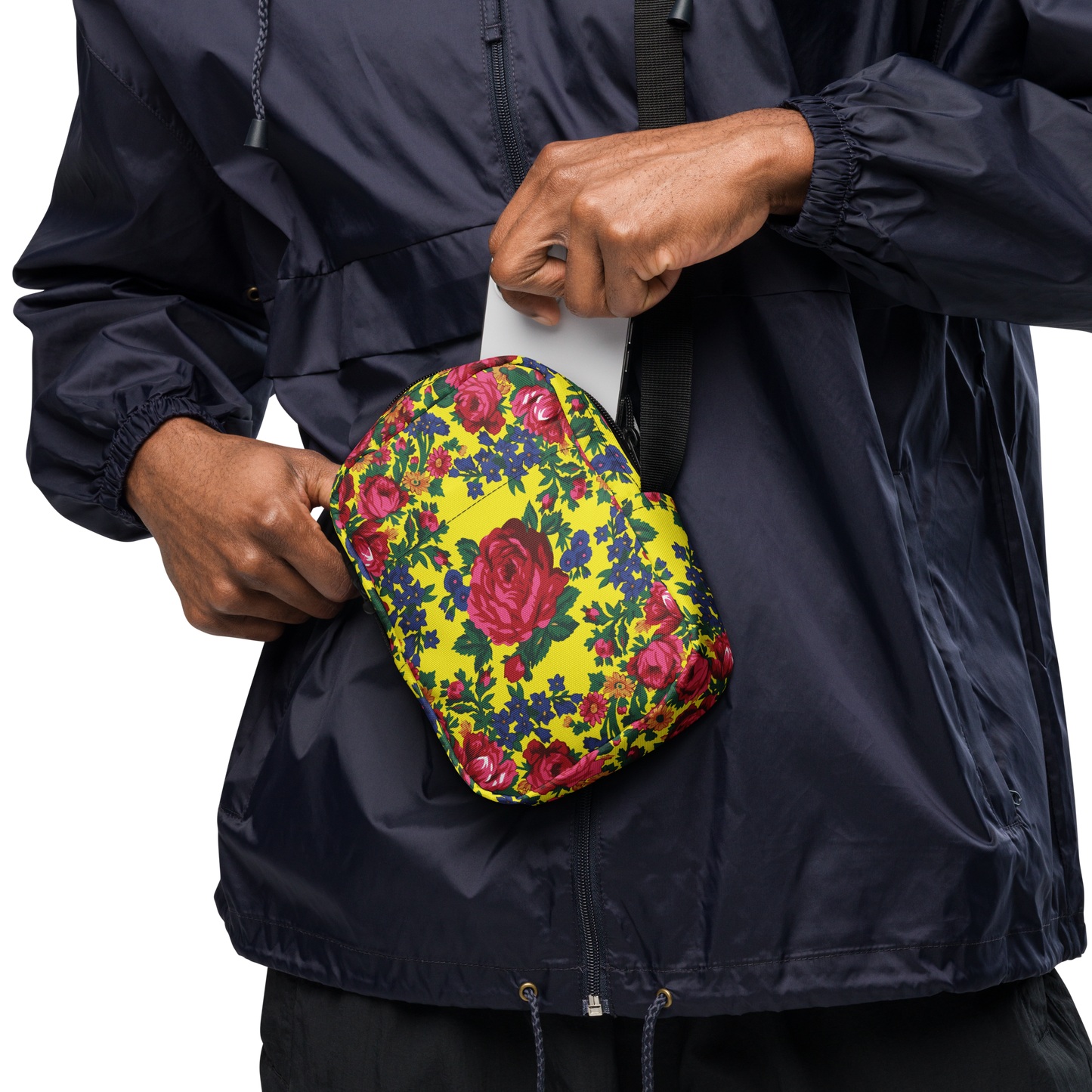 Yellow Floral - Unisex Crossbody Bag
