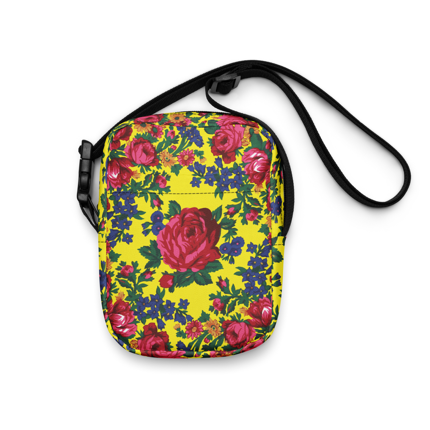 Yellow Floral - Unisex Crossbody Bag