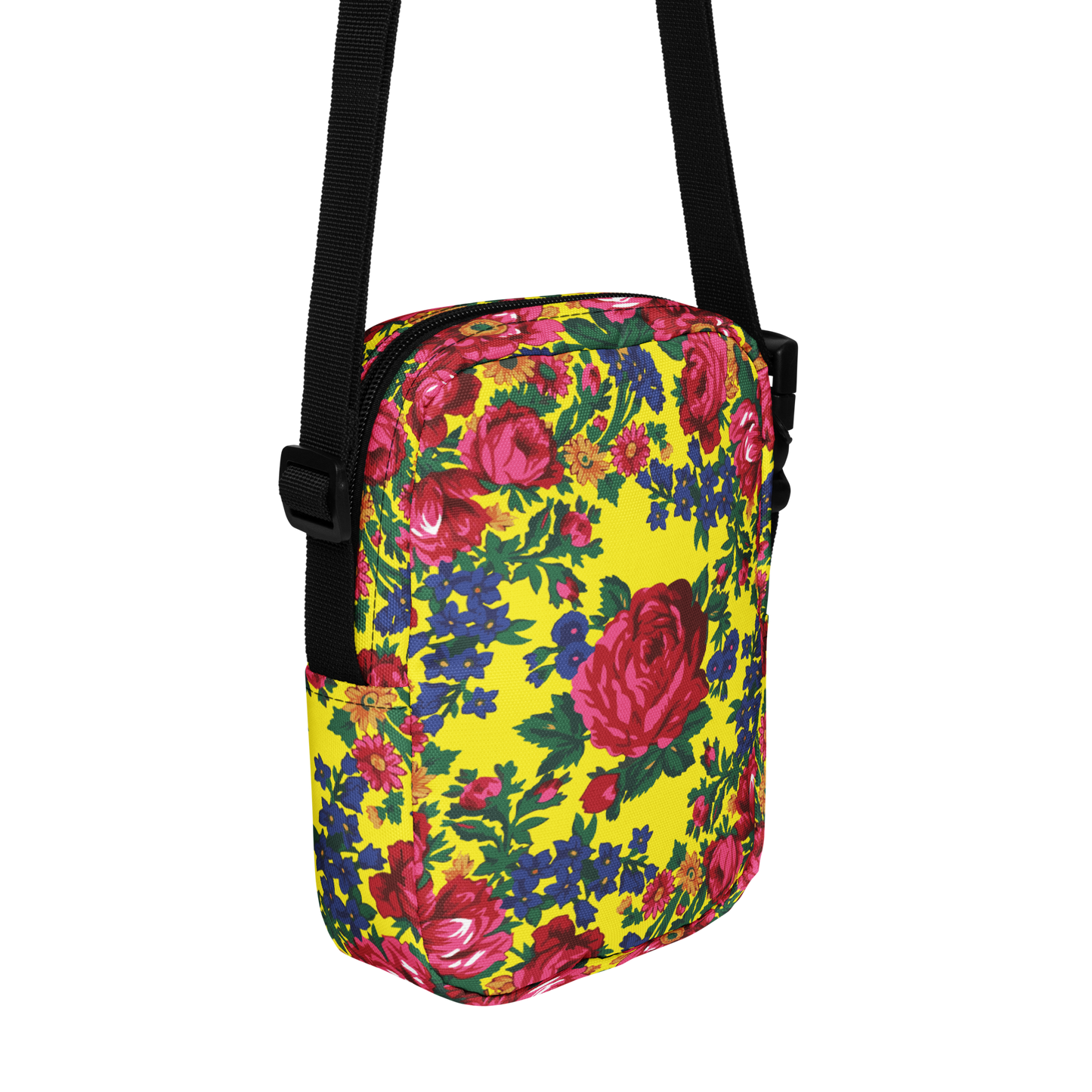 Yellow Floral - Unisex Crossbody Bag