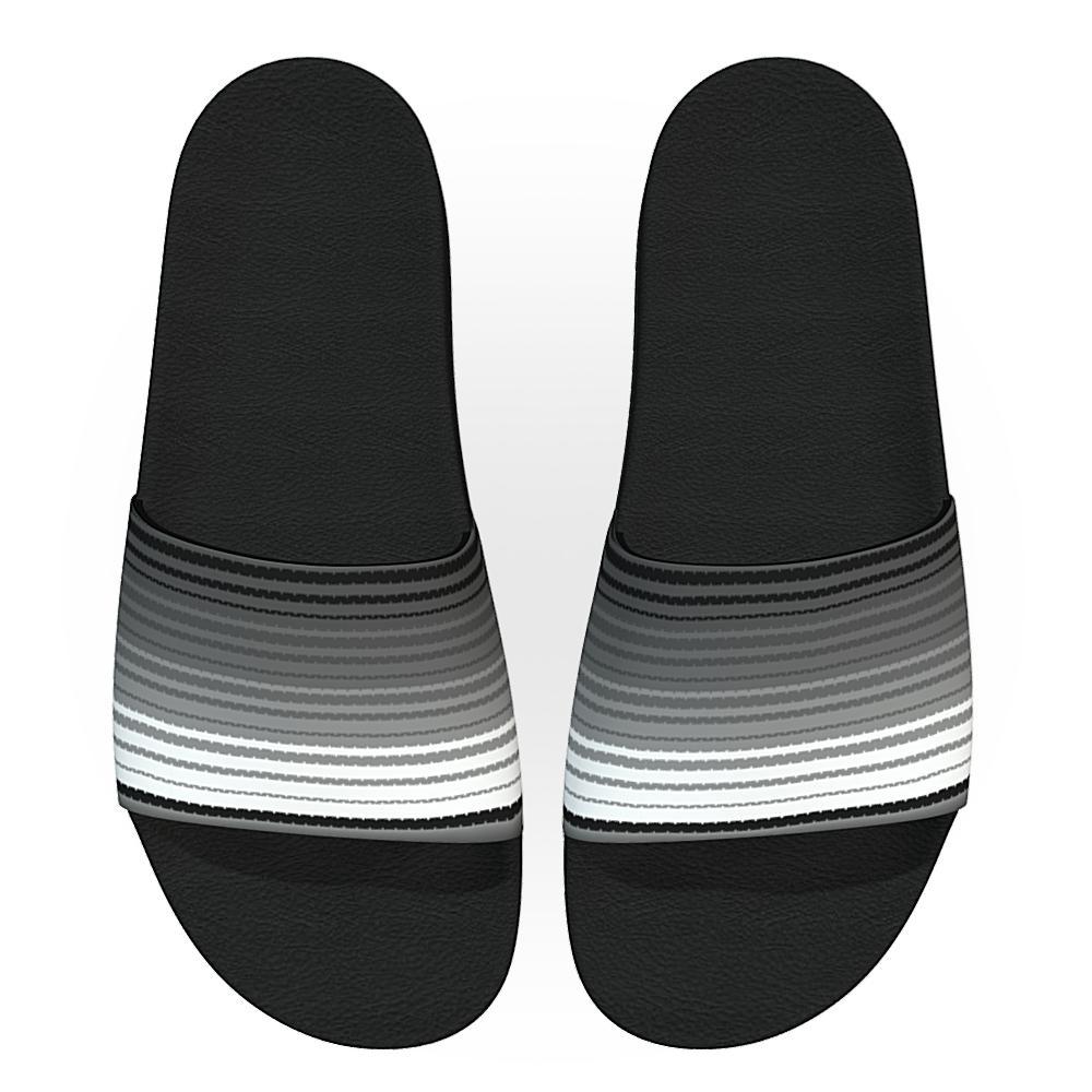 Zarape (Black & White) - Unisex Slide Sandal
