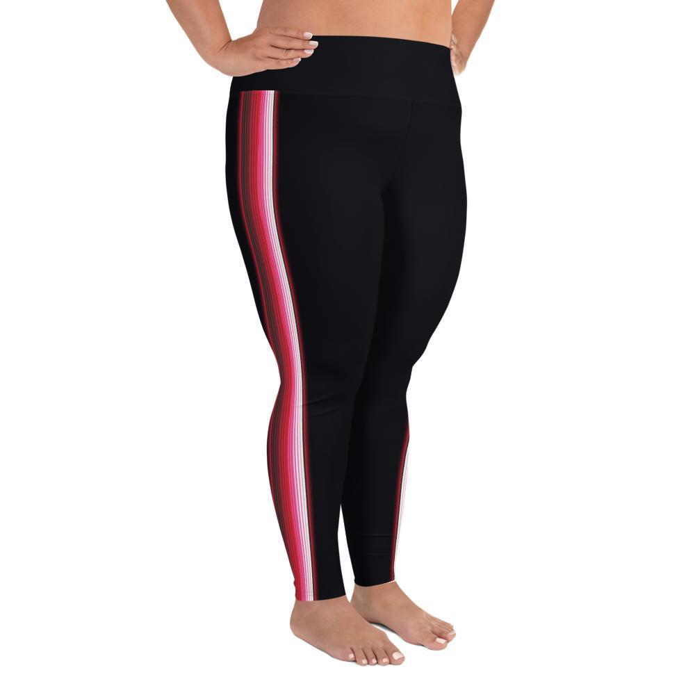 Zarape Red and Pink - All-Over Print Plus Size Leggings - Licuado Wear