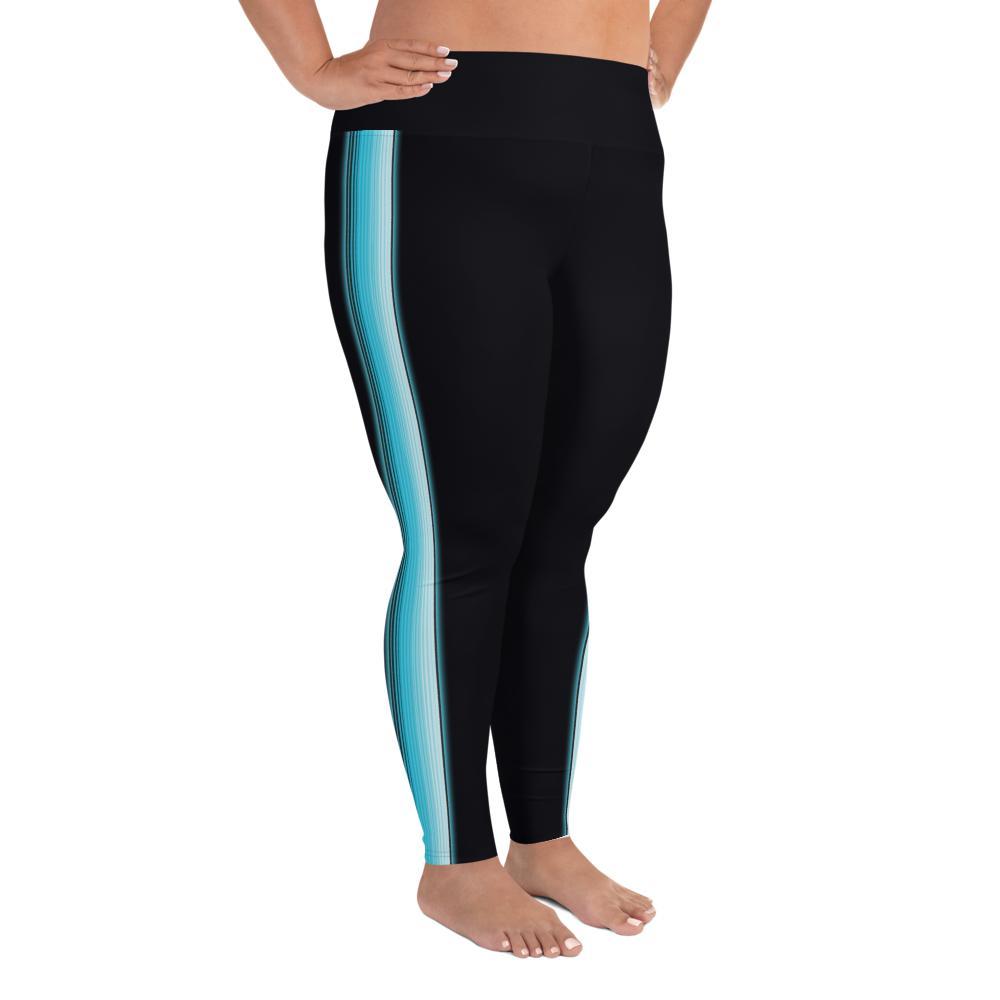Zarape Turquoise - All-Over Print Plus Size Leggings - Licuado Wear