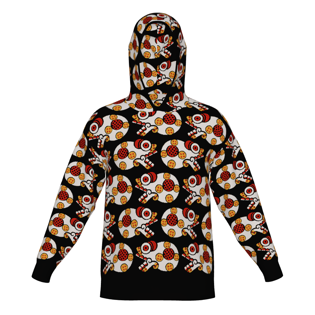 Day of the Dead Colorful Calavera – Knitted Hoodie