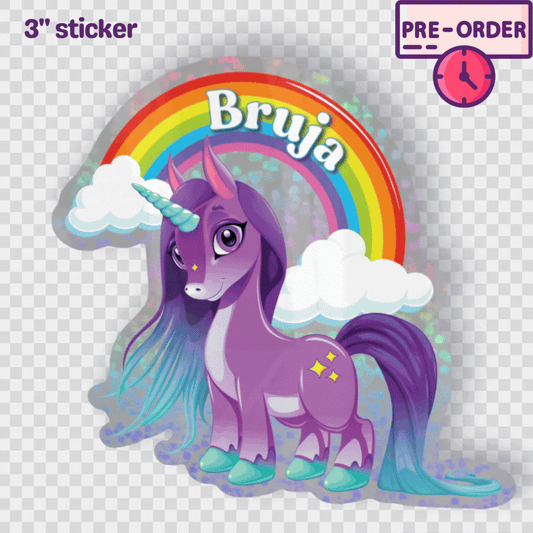 Bruja Pony - Glitter Holographic Sticker [PRE-ORDER]