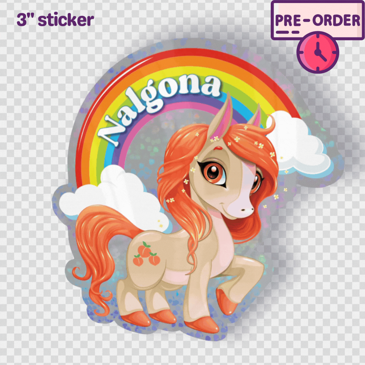 Nalgona Pony - Glitter Holographic Sticker [PRE-ORDER]