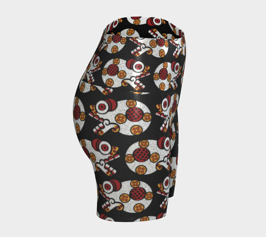 Day of the Dead Colorful Calavera – Sparkle Bike Shorts