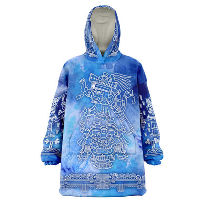 Tlaloc Blue Watercolors - Cobija Hoodie