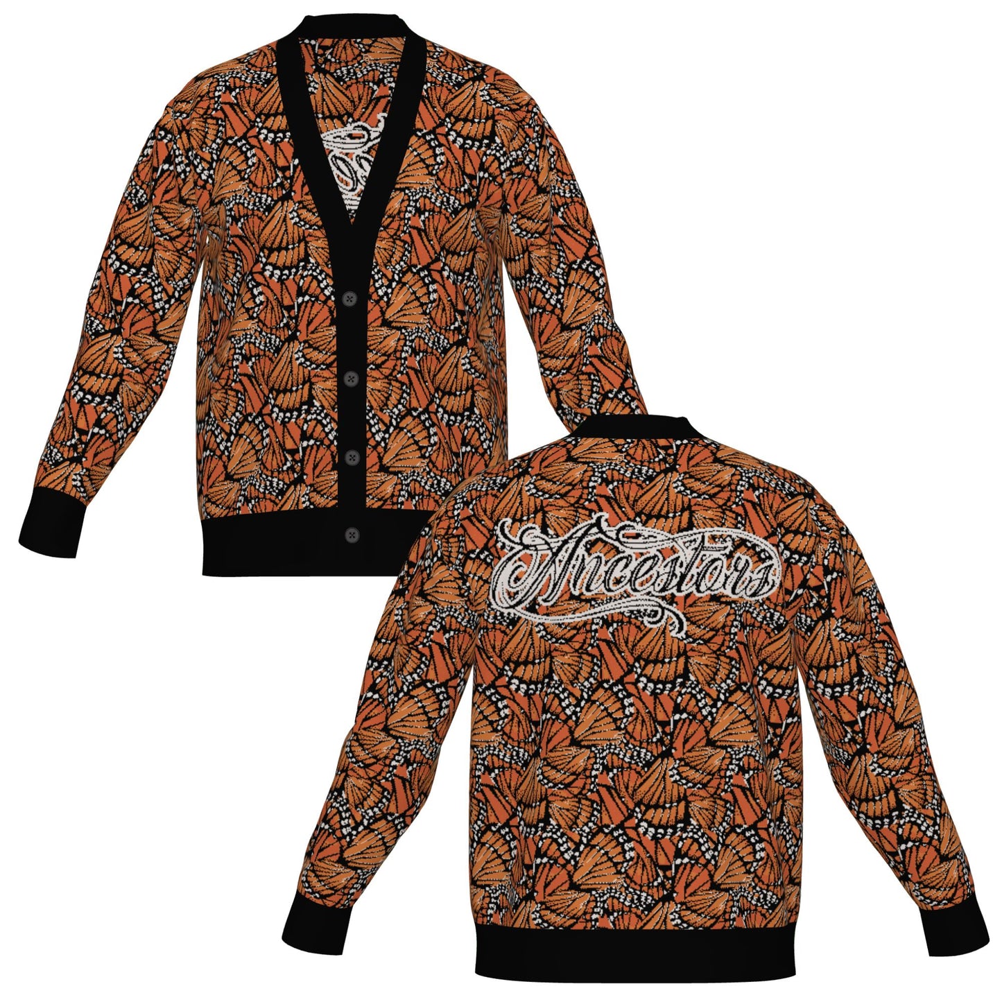 Monarch Butterfly Zacuanpapalotl - Unisex Knit Cardigan (3 Design Options)