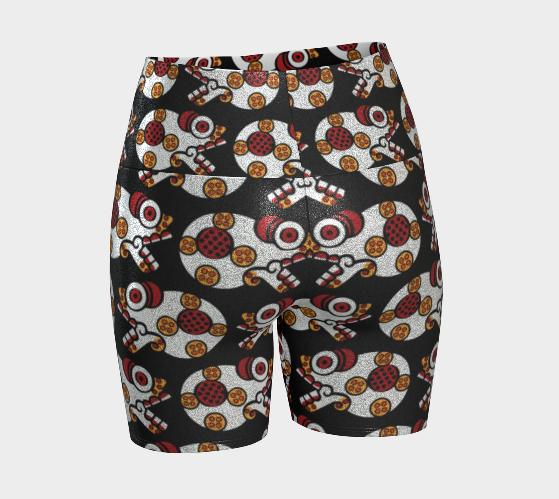 Day of the Dead Colorful Calavera – Sparkle Bike Shorts