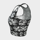 Day of the Dead Black & Silver Calavera – Reversible Sparkle Cropped Tank Top