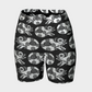 Day of the Dead Black & Silver Calavera – Sparkle Bike Shorts