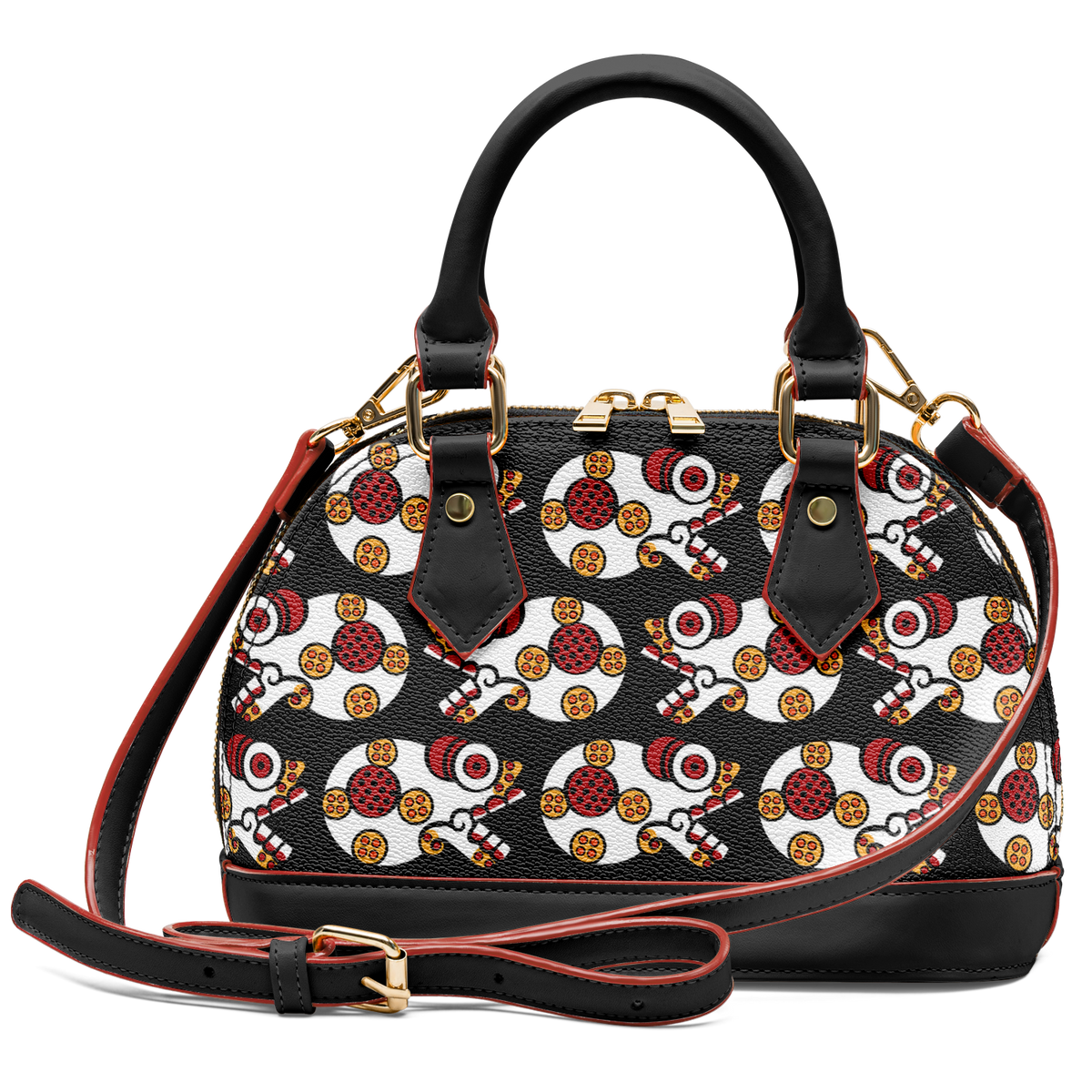 Day of the Dead Colorful Calavera – Dome Satchel Handbag