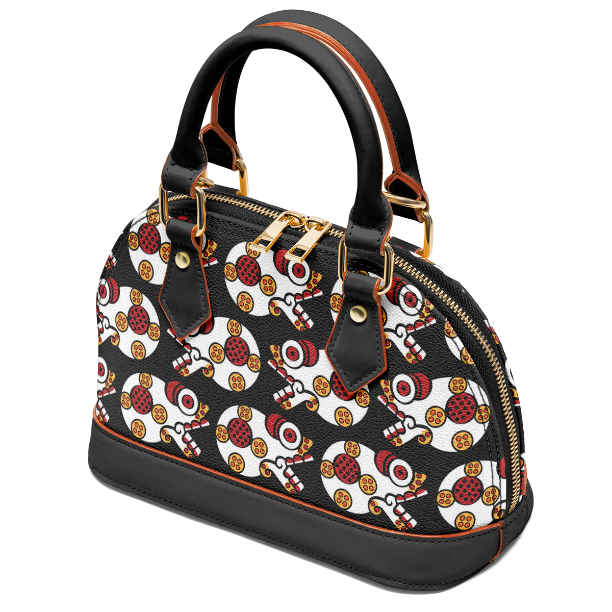 Day of the Dead Colorful Calavera – Dome Satchel Handbag
