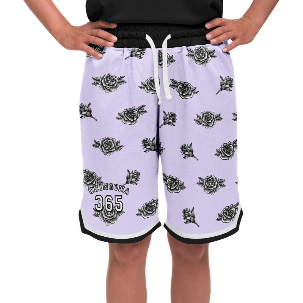 Chingona 365 - Lavender Basketball Shorts