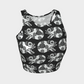 Day of the Dead Black & Silver Calavera – Reversible Sparkle Cropped Tank Top