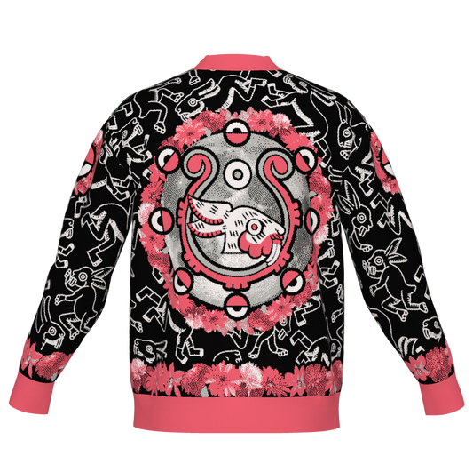 Ce Tochtli (One Rabbit, Mexica New Year 2026) - Unisex Knit Cardigan