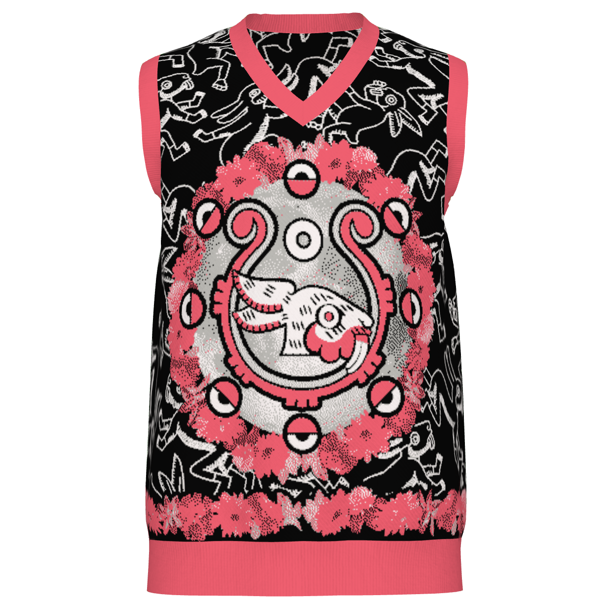 Ce Tochtli (One Rabbit, Mexica New Year 2026) - Unisex Knit Vest