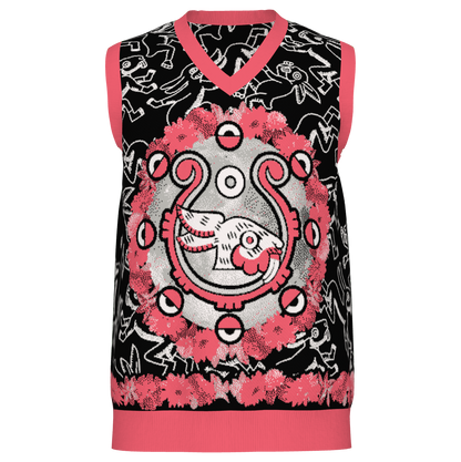 Ce Tochtli (One Rabbit, Mexica New Year 2026) - Unisex Knit Vest