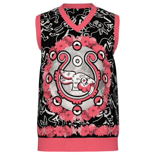 Ce Tochtli (One Rabbit, Mexica New Year 2026) - Unisex Knit Vest