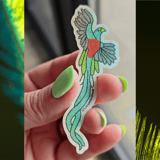 Flying Quetzal - Pixie Dust Glitter Holographic Sticker