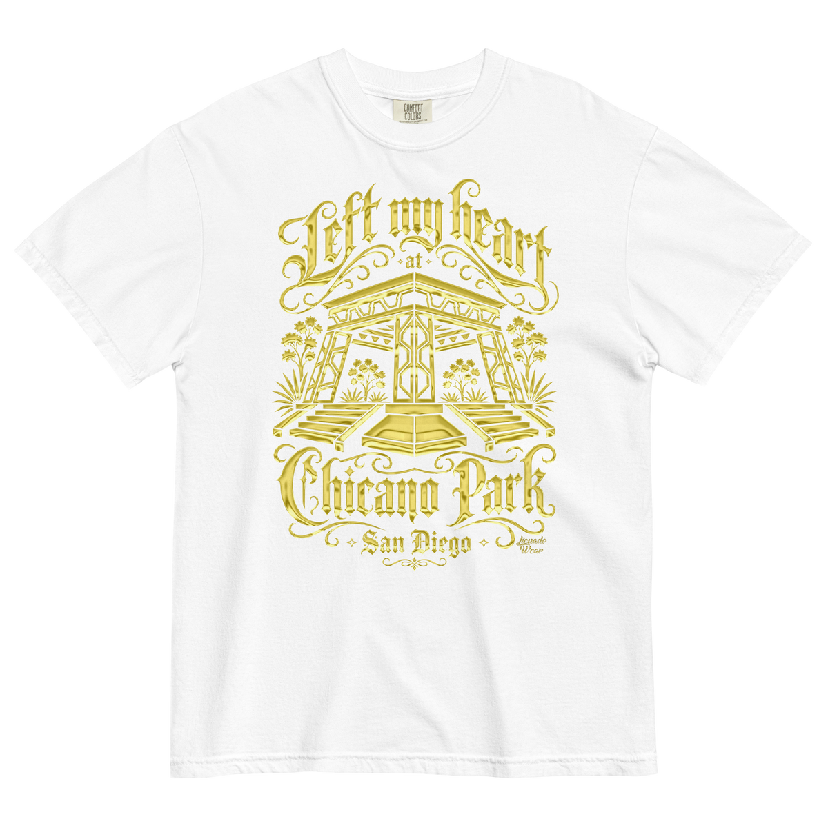 Left My Heart At Chicano Park - Unisex Garment-Dyed Heavyweight T-Shirt