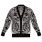 Mexica / Azteca Calendar (Black & Bone) - Unisex Knit Cardigan