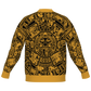 Mexica / Azteca Calendar (Golden Yellow & Black) - Unisex Knit Cardigan