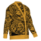 Mexica / Azteca Calendar (Golden Yellow & Black) - Unisex Knit Cardigan