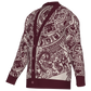 Mexica / Azteca Calendar (Maroon & Tan) - Unisex Knit Cardigan