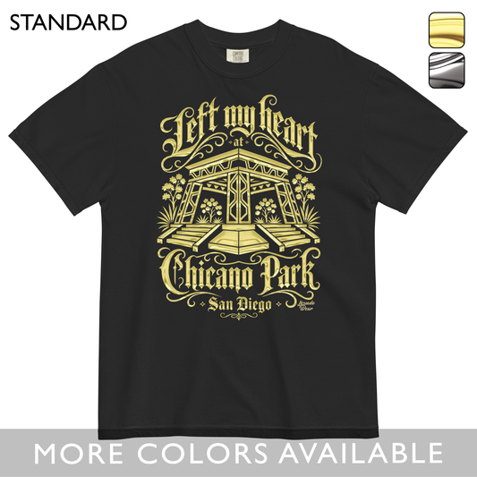 Left My Heart At Chicano Park - Unisex Garment-Dyed Heavyweight T-Shirt