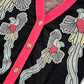 Quetzal y Quetzalcoatl con Flor - Unisex Knit Cardigan