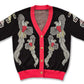 Quetzal y Quetzalcoatl con Flor - Unisex Knit Cardigan