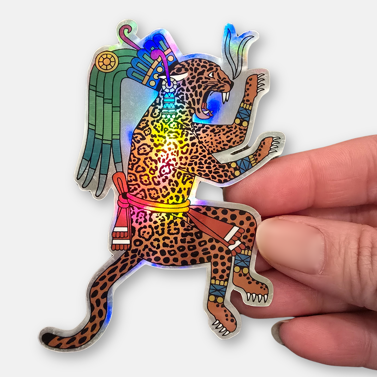 Jaguar Warrior - Holographic Sticker