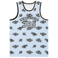 Chingona 365 with Roses - Baby Blue Basketball Jersey