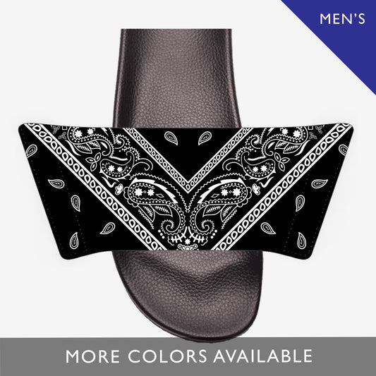 Add On Straps for Men's Slides - Bandana Designs (Cool Colors)