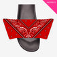 Add On Straps for Women's Slides - Bandana Designs (Choose Purple, Orchid, Red)