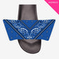 Add On Straps for Women's Slides - Bandana Designs (Cool Colors)