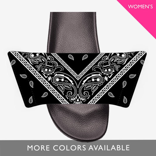 Add On Straps for Women's Slides - Bandana Designs (Cool Colors)