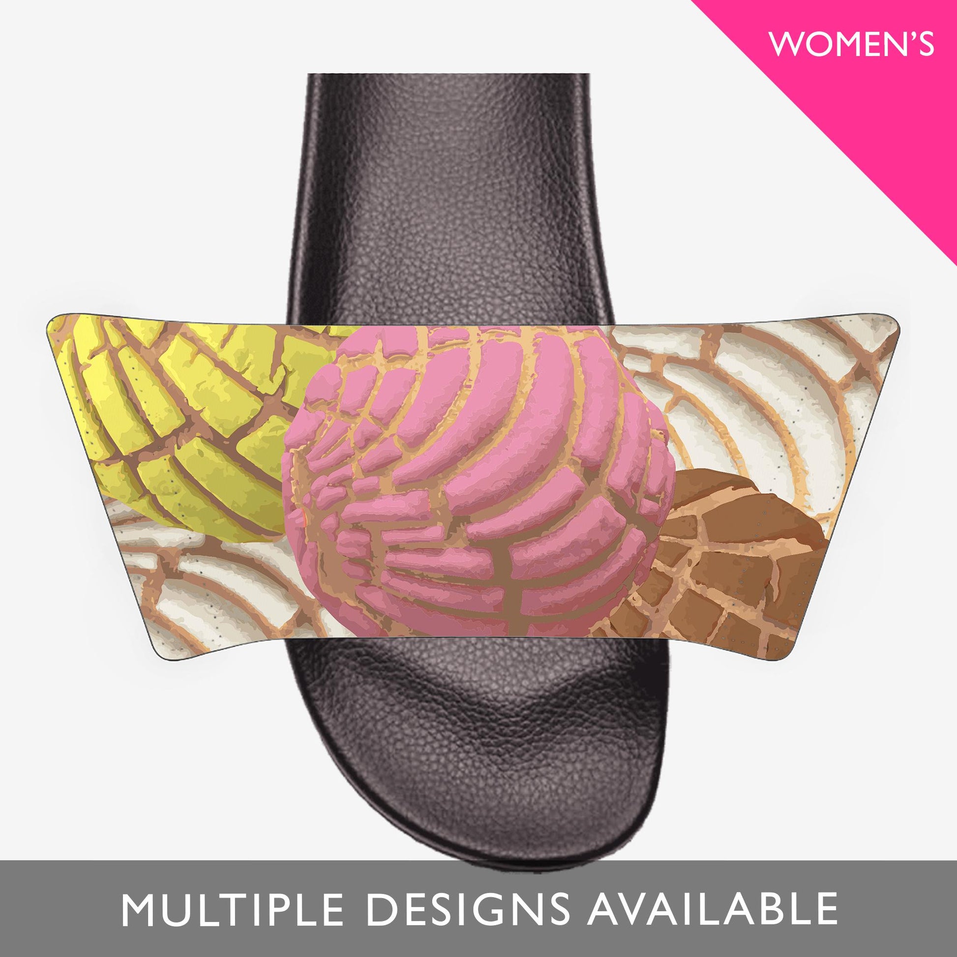 Add On Straps for Women's Slides - Concha Pan Dulce Designs - Licuado Wear