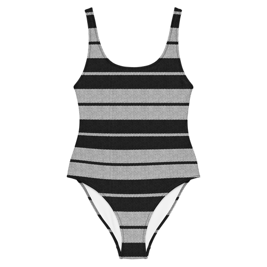 Charlie Brown (Black & White) - One-piece Swimsuit or Bodysuit