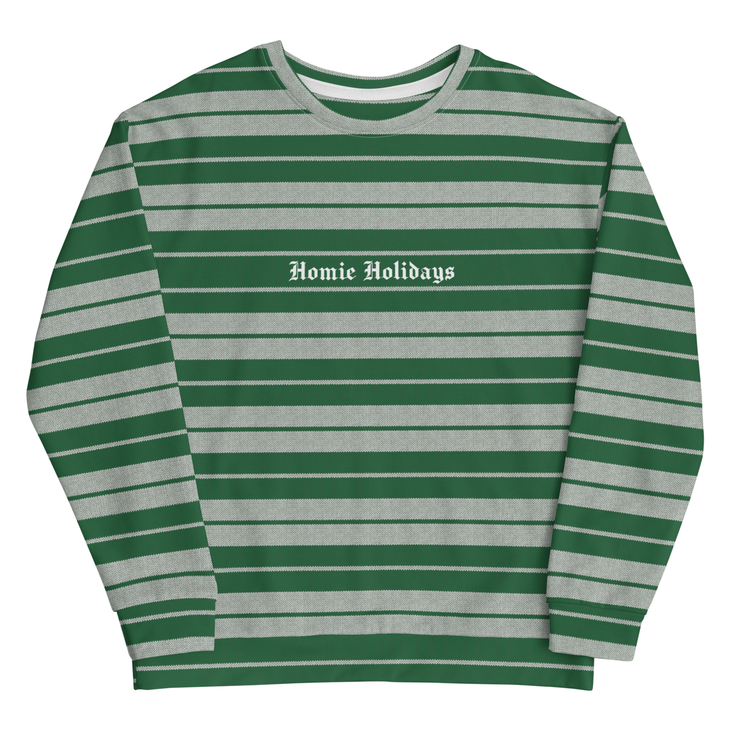 Green Homie Holidays (Charlie Brown Stripe) - Unisex Sweatshirt