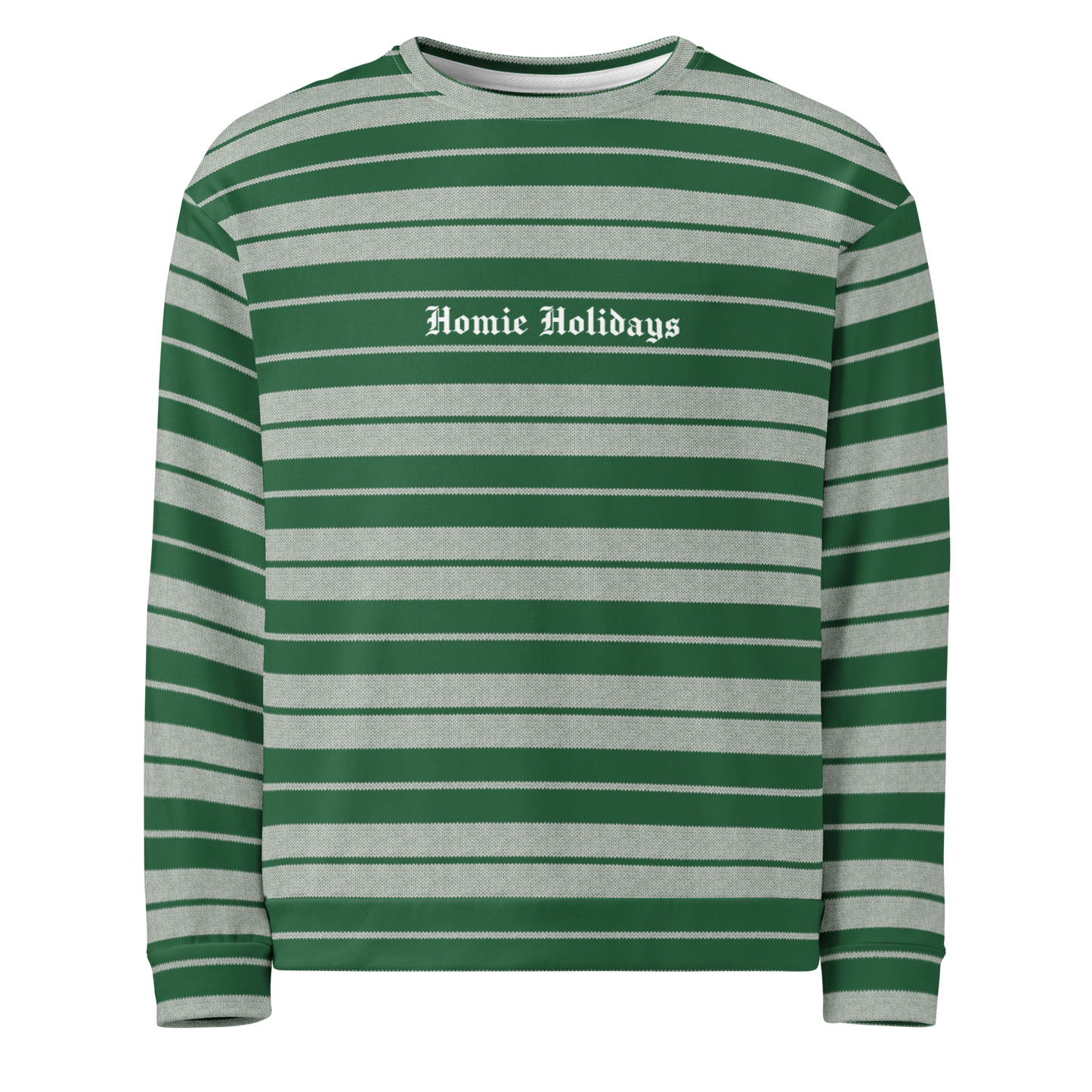 Green Homie Holidays (Charlie Brown Stripe) - Unisex Sweatshirt