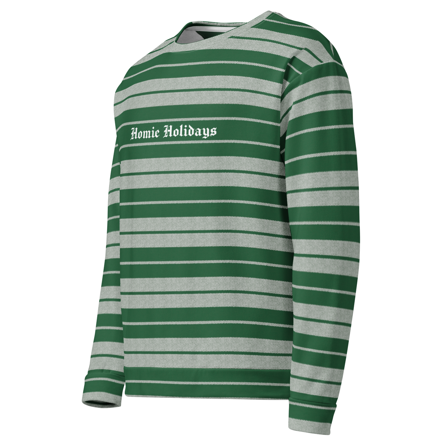 Green Homie Holidays (Charlie Brown Stripe) - Unisex Sweatshirt